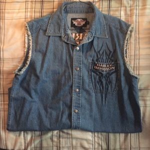Denim Harley Davidson Vest